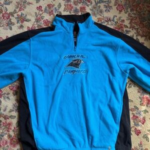 Reebok Men's Blue and Black Zip-Up Sweater